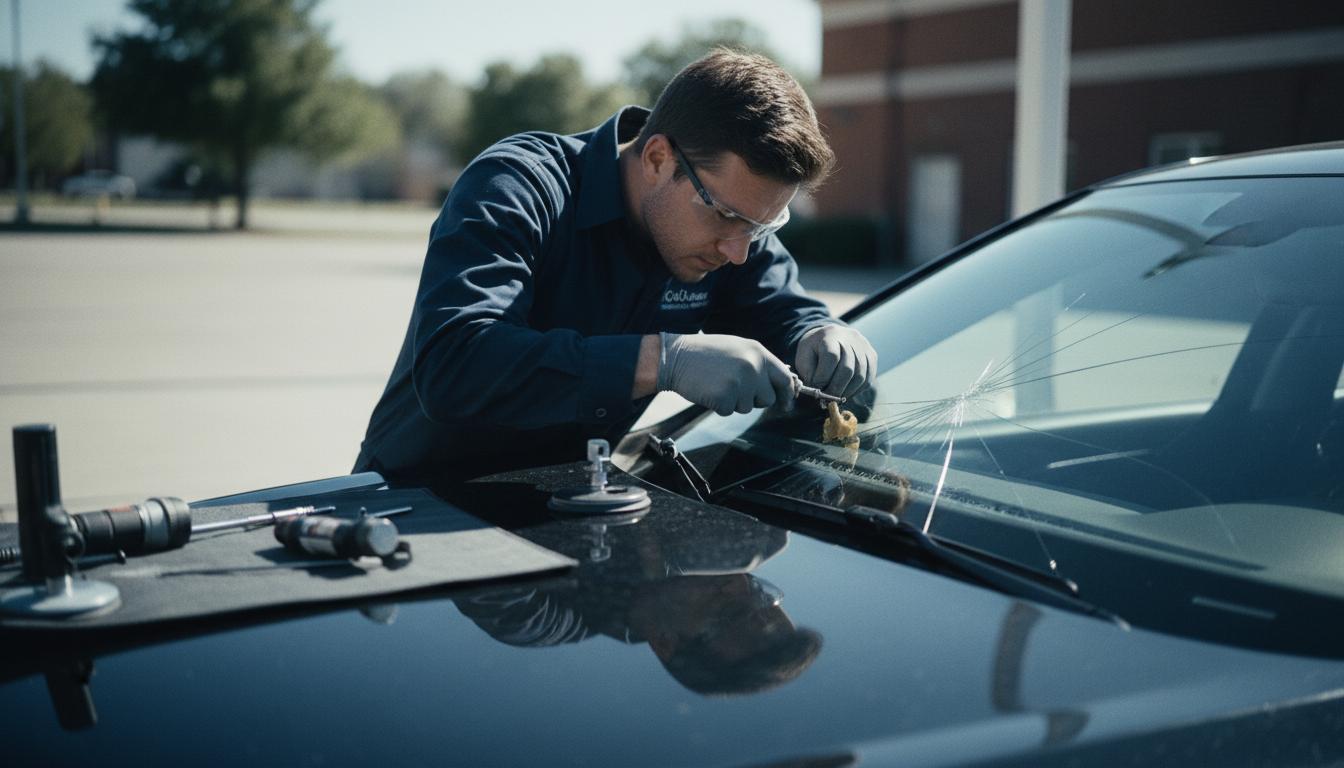 Auto glass technician